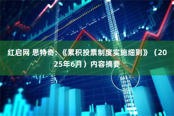 红启网 思特奇: 《累积投票制度实施细则》（2025年6月）内容摘要