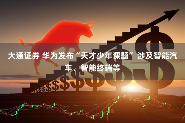 大通证券 华为发布“天才少年课题” 涉及智能汽车、智能终端等