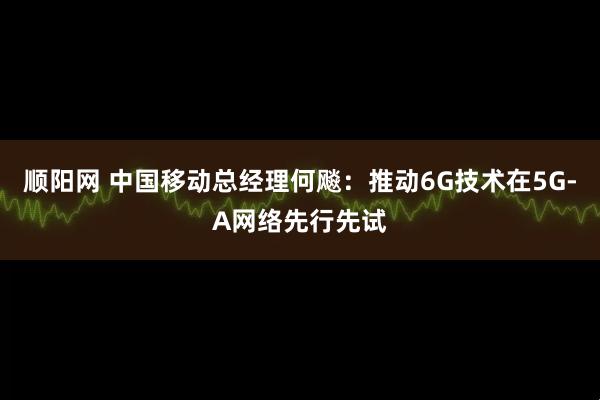 顺阳网 中国移动总经理何飚：推动6G技术在5G-A网络先行先试
