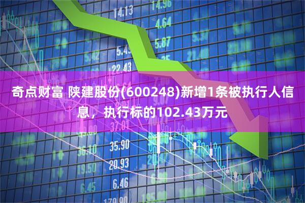 奇点财富 陕建股份(600248)新增1条被执行人信息，执行标的102.43万元