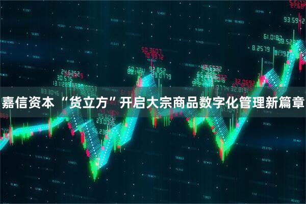嘉信资本 “货立方”开启大宗商品数字化管理新篇章