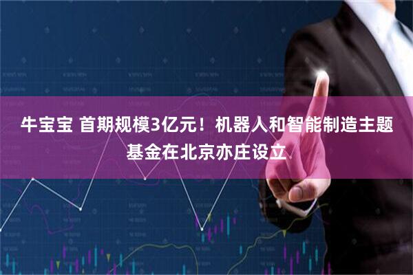 牛宝宝 首期规模3亿元！机器人和智能制造主题基金在北京亦庄设立