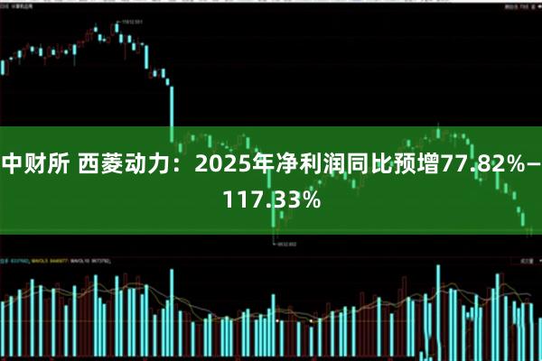 中财所 西菱动力：2025年净利润同比预增77.82%—117.33%
